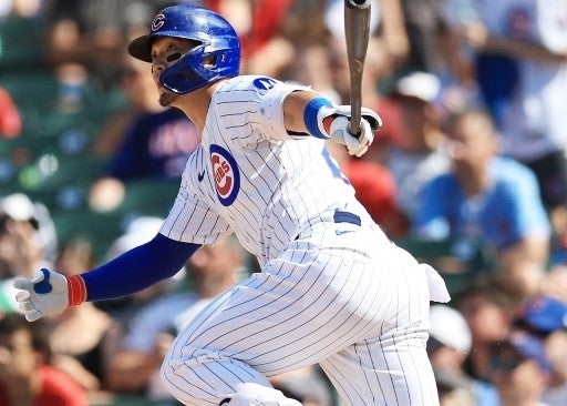 鈴木誠也　C1 木製バット　本物 鈴木誠也 MLB仕様木製硬式バット - メルカリ