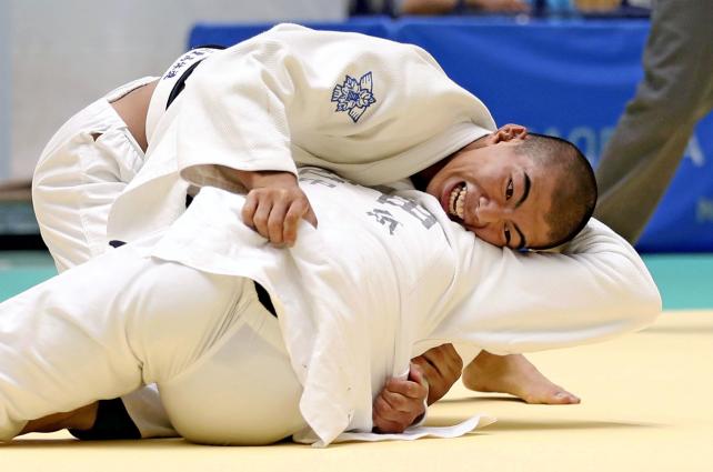 柔道男子73キロ級で3位になった羽黒の佐藤凜太郎 ©読売新聞社