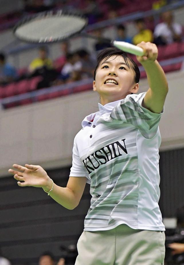 バドミントン女子シングルスで準優勝した作新学院の佐川智香 ©読売新聞社