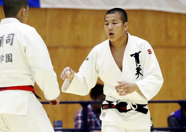 柔道男子81キロ級で3位になった育英の奥村弥百希選手 ©読売新聞社