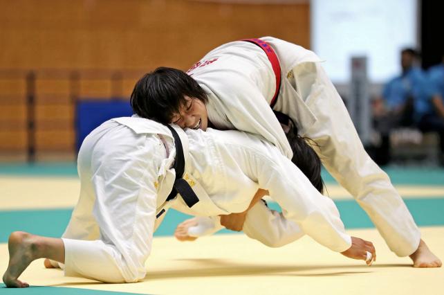 柔道女子団体で３位になった桐蔭学園の野沢知莉　©読売新聞社