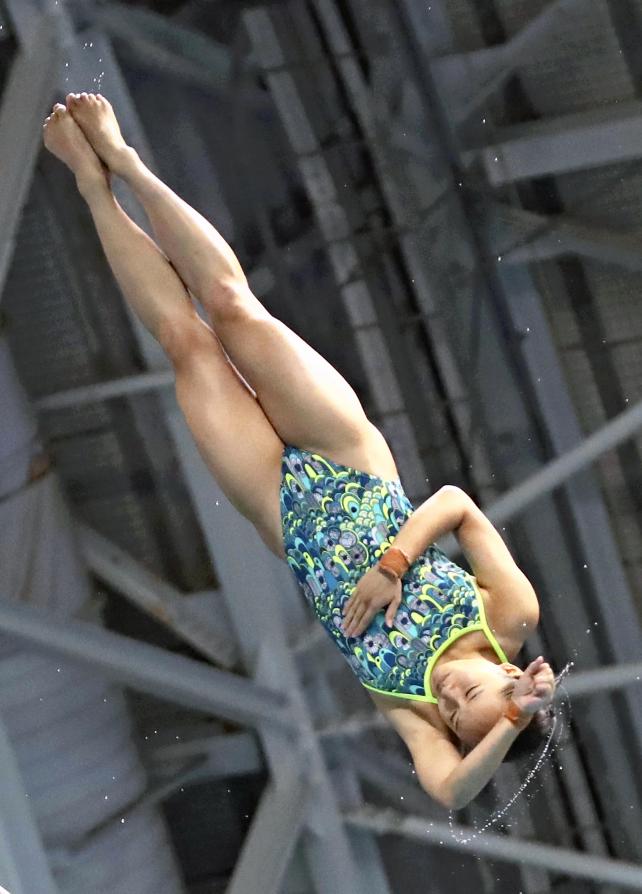 女子高飛び込みで優勝した目黒日大・金戸凜
