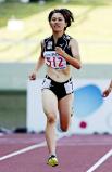 陸上女子４００メートルで３位になった湘南の入江明歩　©読売新聞社