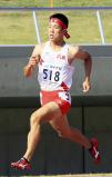陸上男子400メートルで2位になった成田の荘司晃佑 ©読売新聞社