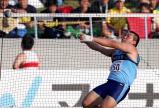 陸上男子ハンマー投げで優勝した弘前実の種市裕紀 ©読売新聞社