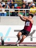 陸上男子ハンマー投げで2位となった今治明徳の久門大起 ©読売新聞社