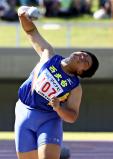 陸上女子砲丸投げで優勝した西武台の大野史佳 ©読売新聞社
