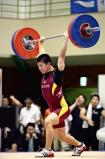 重量挙げ62キロ級で3位になった金沢学院の西川和真 ©読売新聞社