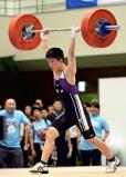 重量挙げ62キロ級で優勝した飯田の山下立真 ©読売新聞社