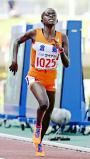 陸上女子1500メートルで優勝した倉敷のアグネス・ムカリ ©読売新聞社