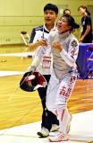 フェンシング女子フルーレで初優勝を飾った聖霊女短大付の土佐千乃 ©読売新聞社
