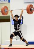 重量挙げ69キロ級 3位と健闘した柴田の天野佑真 ©読売新聞社