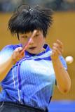 卓球女子シングルスで3位になった札幌大谷の高山結女子 ©読売新聞社