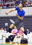 バドミントン男子シングルスで3位になった福工大福井の服部正輝 ©読売新聞社