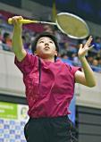 バドミントン女子シングルスで3位になった八代白百合学園の郡司莉子 ©読売新聞社