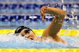 競泳女子400メートル自由形で優勝した埼玉栄の永島遥 ©読売新聞社