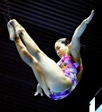 女子高飛び込みで4位入賞した帝京の近藤花菜 ©読売新聞社