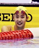 女子50メートル自由形で準優勝したルーテル学院の田上舞美 ©読売新聞社