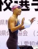 競泳女子50メートル自由形で優勝した日大藤沢の大内紗雪 ©読売新聞社