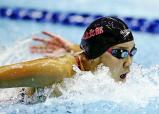 女子100メートルバタフライで7位入賞した富山北部の篠原明美 ©読売新聞社