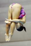 女子板飛び込みで3位になった入賞した帝京の近藤花菜 ©読売新聞社