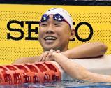 競泳女子100メートル自由形で優勝した日大藤沢の大内紗雪 ©読売新聞社