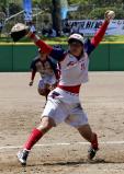 ソフトボール 好投を見せた飯島投手