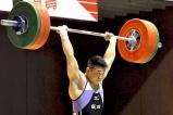重量挙げ81キロ級を制した飯田の宮下一樹選手