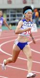 女子４００メートルで優勝した相洋の高島咲季選手