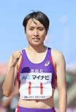 女子１００メートルで優勝した恵庭北の御家瀬緑選手