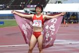 女子200メートルで優勝した立命館慶祥の石堂選手