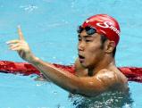 100メートル自由形で大会新記録で優勝した大分・別府翔青の田中大寛選手
