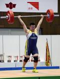 重量挙げ男子１０２キロ超級で入賞した高倉嘉生選手