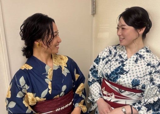 競輪女子・児玉碧衣と久米詩が浴衣で笑顔の2ショット　自然体の表情が話題に