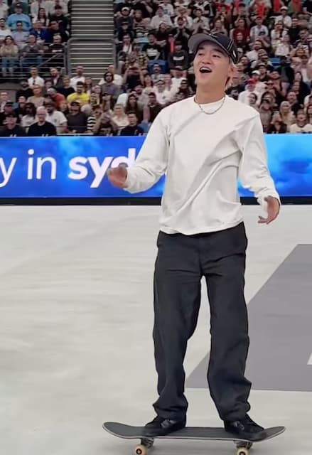 スケートボード　白井空良　シドニー大会の優勝を報告！