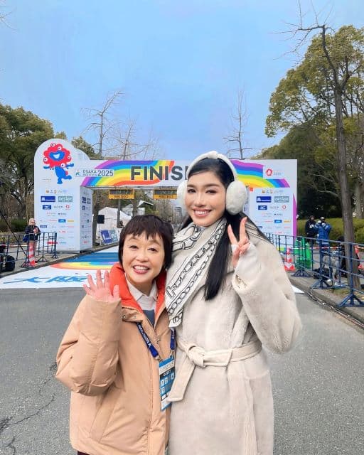 アンミカ、アンバサダーとして大阪マラソンに参加！陸上界の大レジェンドと2ショットで感激の嵐