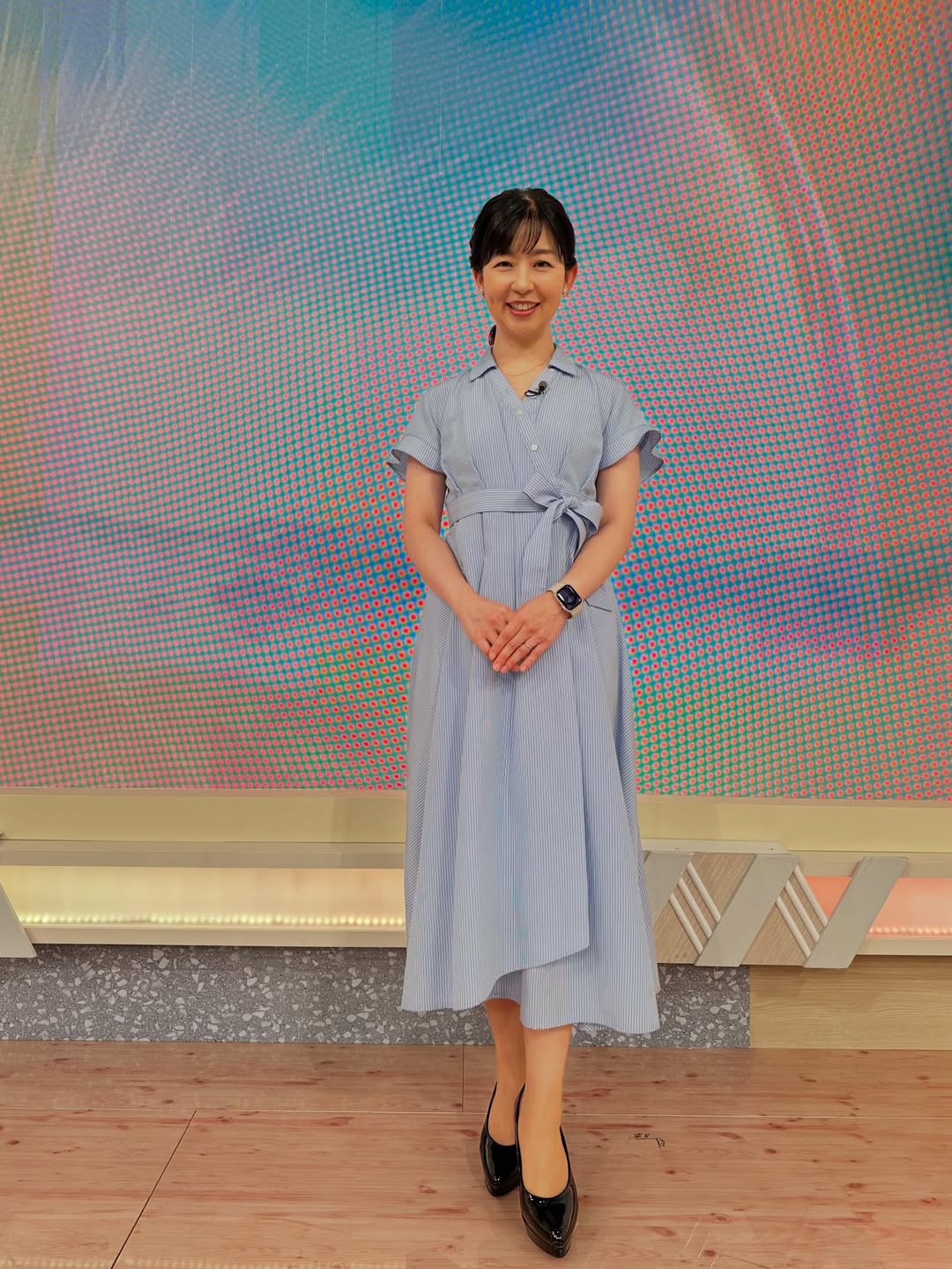 松尾由美子アナ、夏らしいブルーワンピの写真を公開「ワンピース素敵です！」