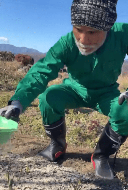 片岡鶴太郎、『ニンニクに米糠撒き』ムービー公開！力強く伸びる