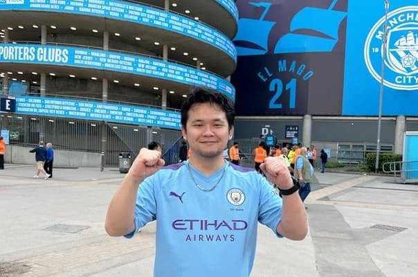 マンチェスター・シティ、ボーンマス戦の応援に日本から駆けつけた人気YouTuberの姿を投稿