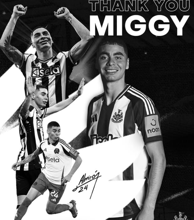 ニューカッスルのアルミロンが退団、22-23シーズンには11得点の活躍