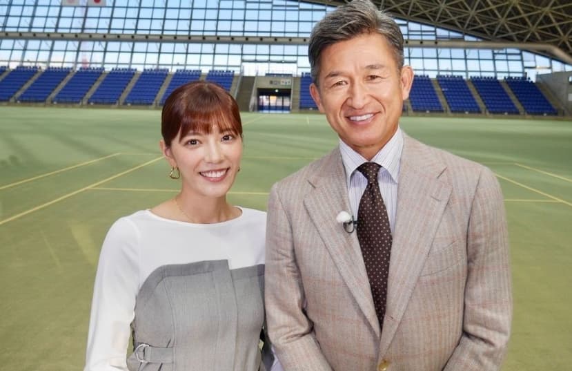 「念願のカズと」テレ朝三谷アナ、憧れの三浦知良と共演したことを報告！