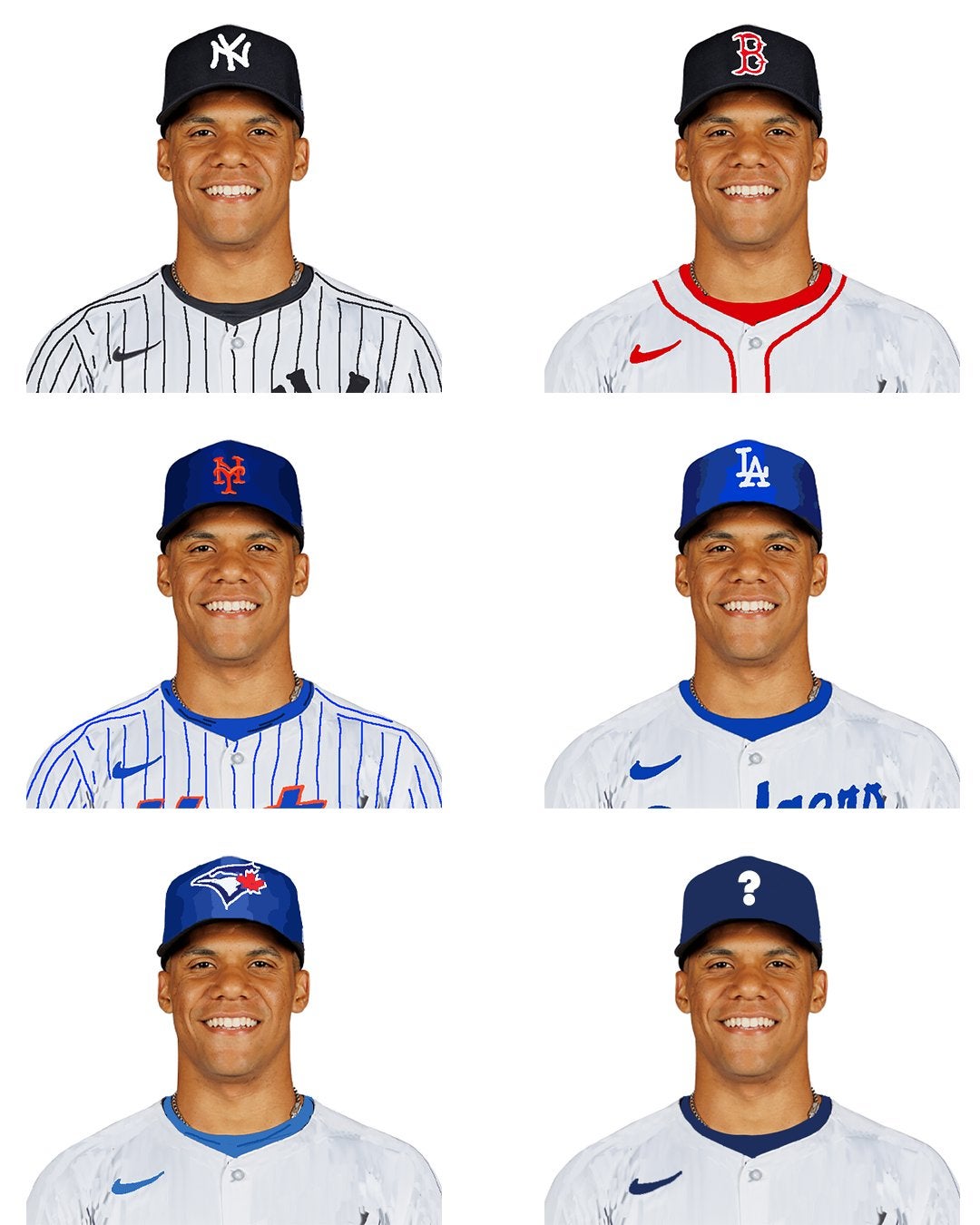 今オフFA最大の目玉フアン・ソトの移籍先候補のユニフォーム姿が公開！