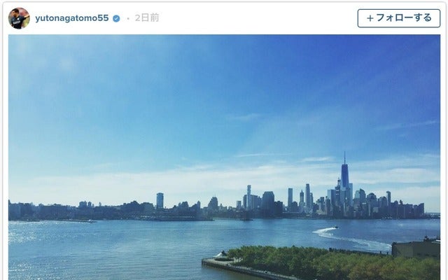 長友佑都、憧れの街ニューヨークを散歩「夢がある街やな」