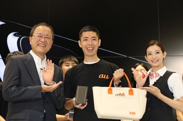 auのiPhone7発売記念イベントにSKE48の5人が登壇（2016年9月16日）撮影：山本有莉