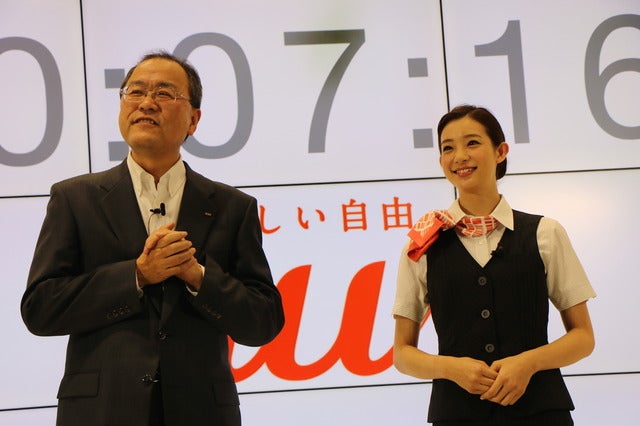 auのiPhone7発売記念イベントにSKE48の5人が登壇（2016年9月16日）撮影：山本有莉