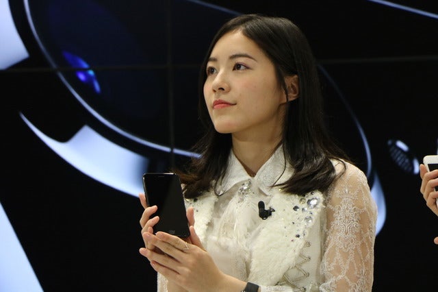 iPhone7発売記念イベントに登壇したSKE48・松井珠理奈（2016年9月16日）撮影：山本有莉