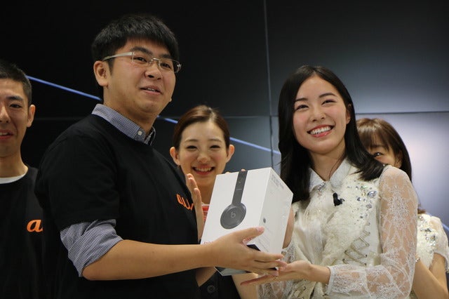 auのiPhone7発売記念イベントにSKE48の5人が登壇（2016年9月16日）撮影：山本有莉