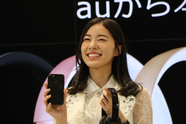 iPhone7発売記念イベントに登壇したSKE48・松井珠理奈（2016年9月16日）撮影：山本有莉