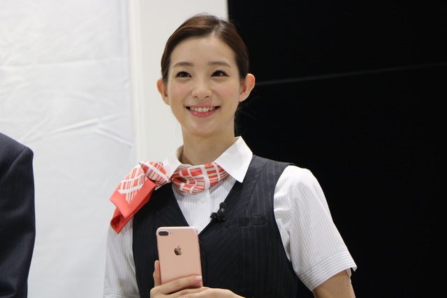 auのiPhone7発売記念イベントに足立梨花が登壇（2016年9月16日）撮影：山本有莉