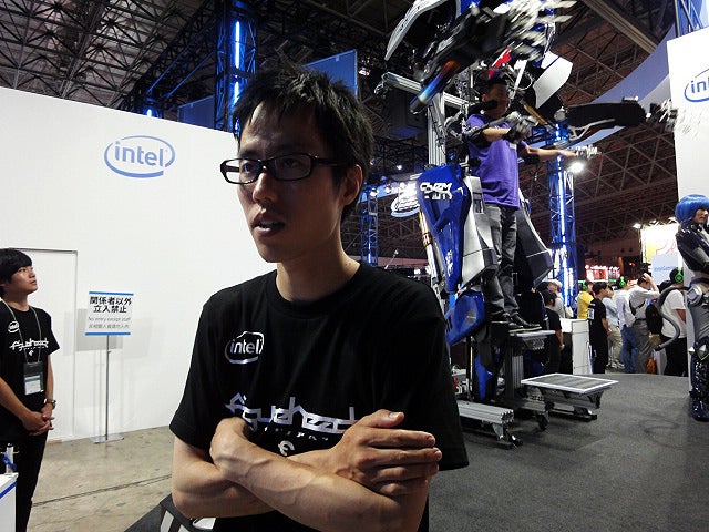 Intelブースのリアル2Foot「グランソルダートBC」搭乗コーナー《撮影 大野雅人(Gazin Airlines)》